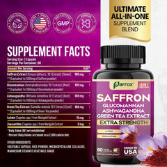 Parrox saffron capsules offer convenient, once-daily wellness dosing.