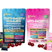 Parrox Soothe & Smooth gummies bottle highlighting cortisol support for daily balance.