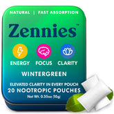 Parrox Zennies packaging front showing discreet, on-the-go energy