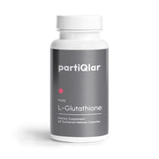 partiQlar Pure L-Glutathione bottle supports daily antioxidant wellness.