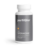 partiQlar spermidine supplement bottle on shelf highlighting quality.