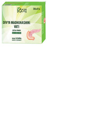 Patanjali Divya Madhunashini Vati Extra Power 120-tab pack with four 30-tab bottles for daily use