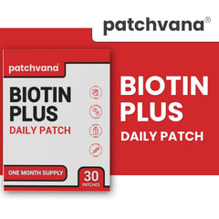 Patchvana Biotin Plus Patch shown with morning routine for consistent use.