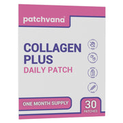 Patchvana Collagen Plus Patch 30-patch pack, front view for easy monthly wellness