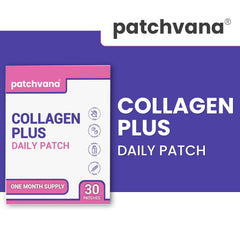 Patchvana Collagen Plus Patch closeup reveals a transparent, nearly invisible design