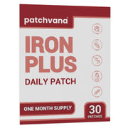 Patchvana Iron Plus Patch on skin for discreet, comfortable daily wear.