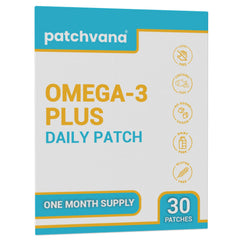 Patchvana Omega-3 patch on arm for discreet daily support