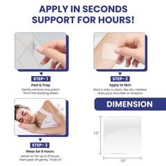 Applying Patchvana Sleep Patch before bed for calm evenings.