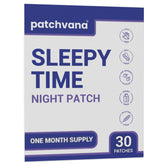 Patchvana Sleep Patch on skin for discreet nightly relaxation.
