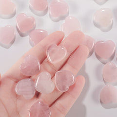 Patelai rose quartz heart crystal adds soft pink decor and energy.