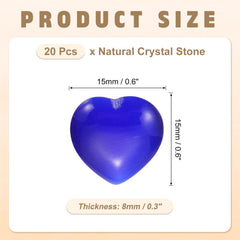 PATIKIL 15mm polished heart crystal suitable for relaxation