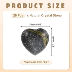 PATIKIL bloodstone heart crystal polished surface for calming touch and relaxation