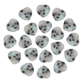 PATIKIL heart crystal in Tianshan Blue with a smooth polished surface for relaxation.