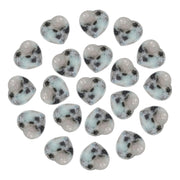 PATIKIL heart crystal in Tianshan Blue with a smooth polished surface for relaxation.