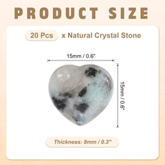 PATIKIL heart crystal closeup highlights unique stone pattern ideal for pocket carry.