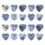 PATIKIL blue rose quartz heart crystals set of 20 for love and harmony.