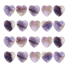 PATIKIL heart crystals in dark purple for calming décor and mindful focus