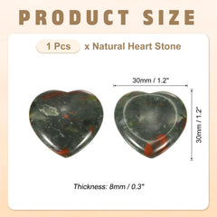 PATIKIL Natural heart crystal in green-red tones for desk decor and mindfulness.
