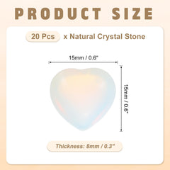 PATIKIL heart crystal; 0.6 inch size, ideal pocket worry stone
