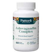 Pattern Wellness Ashwagandha Complex bottle front for natural stress support