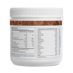 Pattern Wellness collagen powder dissolving in water demonstrates smooth blend for beverages.