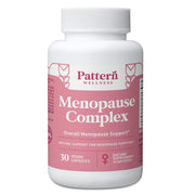 Pattern Wellness Menopause Complex bottle front view with vegan capsules for balance
