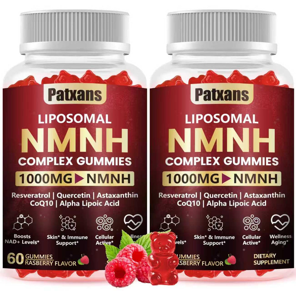 Patxans NMNH Gummies pack front, two-pack convenience for on-the-go snacking.