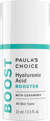Paula's Choice BOOST serum bottle close-up emphasizing hydration for dry skin