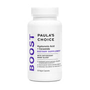 Paula's Choice Hyaluronic Acid + Ceramide supplement bottle for hydration support.