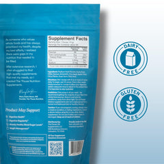 The Pause Life Fiber GDX scoop measuring powder for easy mixing.