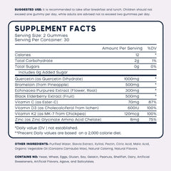 PAYAOCZ Quercetin Gummies being poured, ideal for on-the-go supplementation.