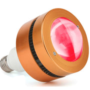 PDGROW 96W red light bulb close-up on face panel for skin care
