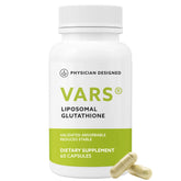 PD VARS liposomal glutathione bottle with label emphasizing absorption benefits