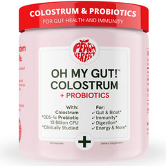 Peach Perfect Colostrum capsules for daily gut wellness and vitality.