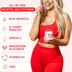 Peach Perfect Myo-Inositol and D-Chiro 40:1 graphic shows balanced wellness