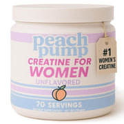 Peach Pump Creatine Monohydrate Powder container – pure, unflavored formula for training.