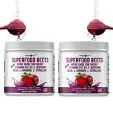 Peacock Max beet powder front label shows organic beetroot and berry flavor.