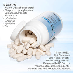 Closeup of Peak Height Growth Supplement tablets for easy daily dosage