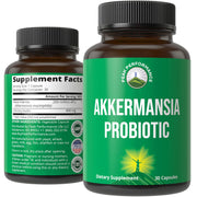 Peak Performance Akkermansia bottle front showing label and potency for gut health support