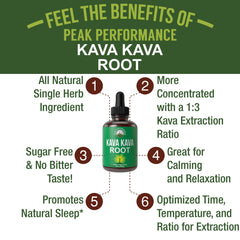 Peak Performance Kava Drops being poured into a glass for easy mixing
