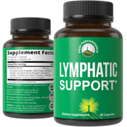 Peak Performance Lymph System bottle being poured, suggesting daily detox support