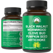 Peak Performance Wormwood Cleanse bottle front highlights branding and packaging for gentle support
