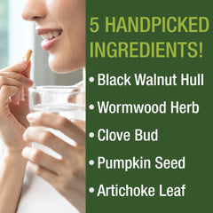 Peak Performance Wormwood Cleanse ingredients blend highlights black walnut and wormwood components
