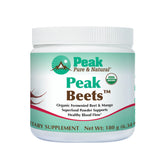 Peak Pure & Natural Peak Organic Fermented Beets canister for daily beet powder and potential blood flow support