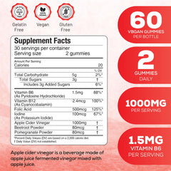 Peakhealth gummies close-up showing crisp apple flavor and chewable texture.