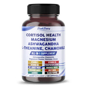 PeakPury Cortisol Health bottle with 150 capsules for a multi-month supply