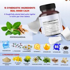 PeakPury Cortisol Health ingredients list includes Ashwagandha and Chamomile