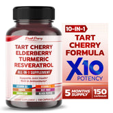 PeakPury Tart Cherry Elderberry Turmeric Resveratrol bottle highlighting antioxidant blend