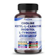 Peakpury Ultra Choline capsules bottle for focused work sessions.