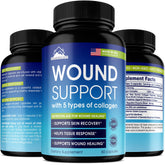 Peakright Wound Support bottle front view for recovery routines.